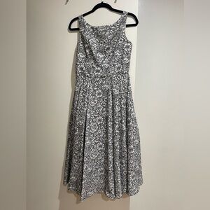 Vera Wang Black and White Floral Dress